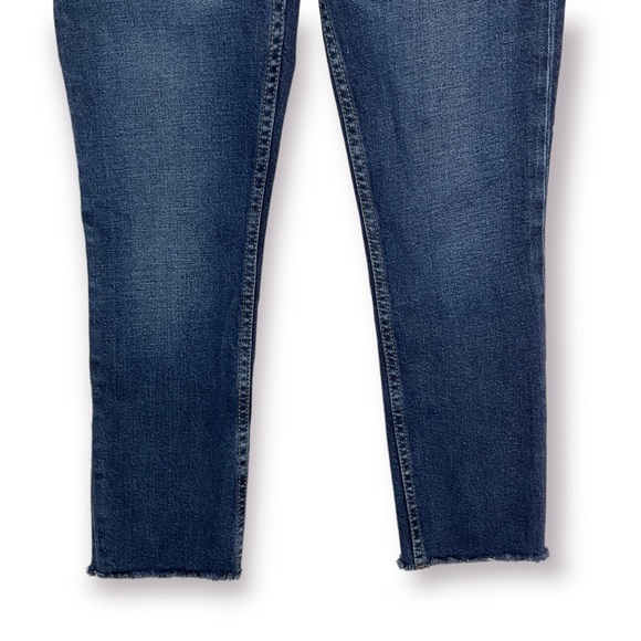Re/Done High Rise Ankle Crop Dark Wash Jeans Sz 25 - Picture 4 of 13